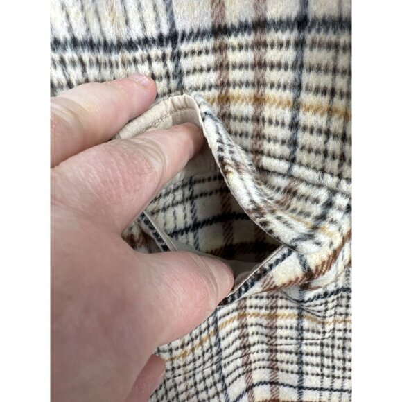 JOIE Plaid Long Sleeve Button Front Flannel Shacket Size XL - Picture 4 of 10